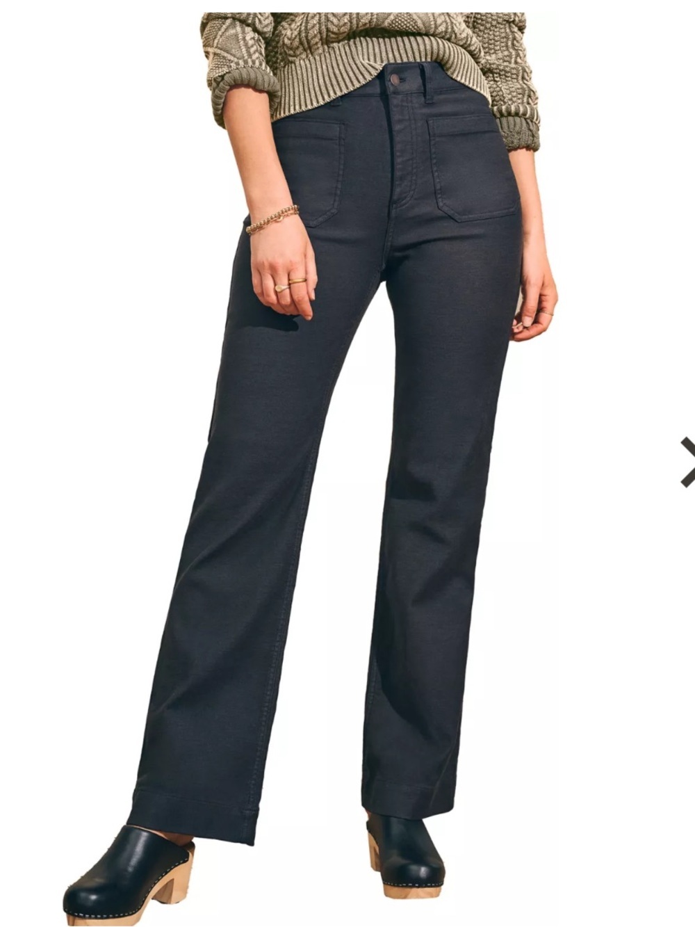 Faherty Women's Stretch Terry Wide Leg Pants Size 33